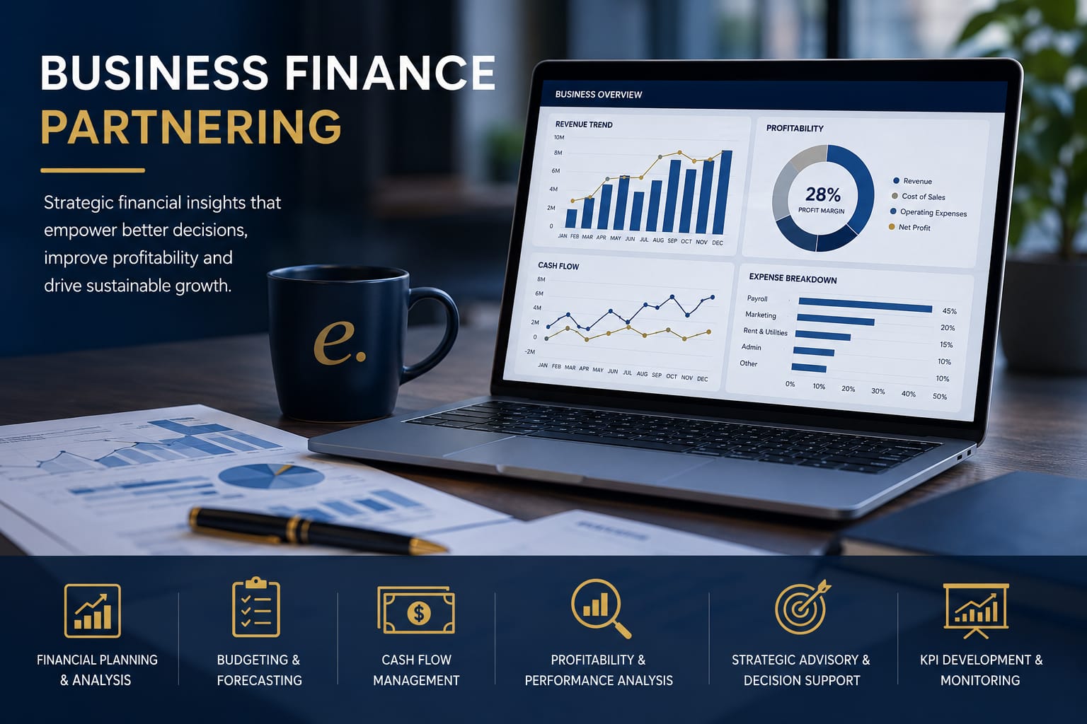 Financial performance and growth dashboard
